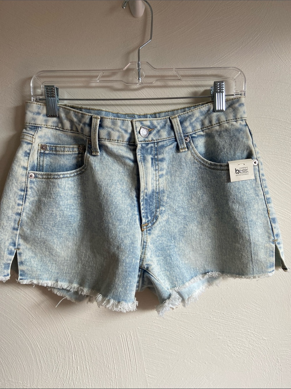 No Boundaries Light Blue Acid Wash Denim Cutoff Shorts Size 8